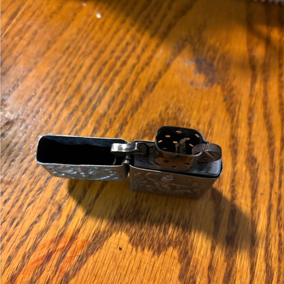 Vintage zippo Case Carve Embossing Goddess Siam Sterling Silver - Picture 2 of 3